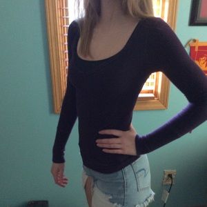Purple long sleeve top